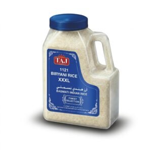 TAJ BIRYANI BASMATI RICE (JAR)1121 STEAM RICE