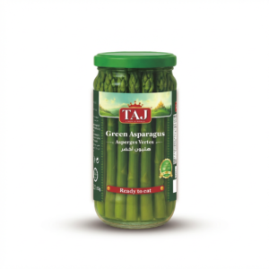 TAJ GREEN ASPARAGUS GLASS JAR