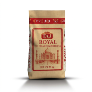 TAJ ROYAL RED CREAMY 1121 BASMATI RICE 25 KG