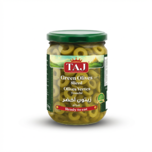 TAJ SLICED GREEN OLIVES 600 GR*12