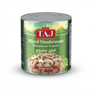 TAJ CANNED SLICED MUSHROOM TIN